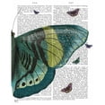 thumbnail image 3 of Fab Funky 20x24 Black Modern Framed Museum Art Print Titled - Butterfly in Turquoise and Yellow b, 3 of 5