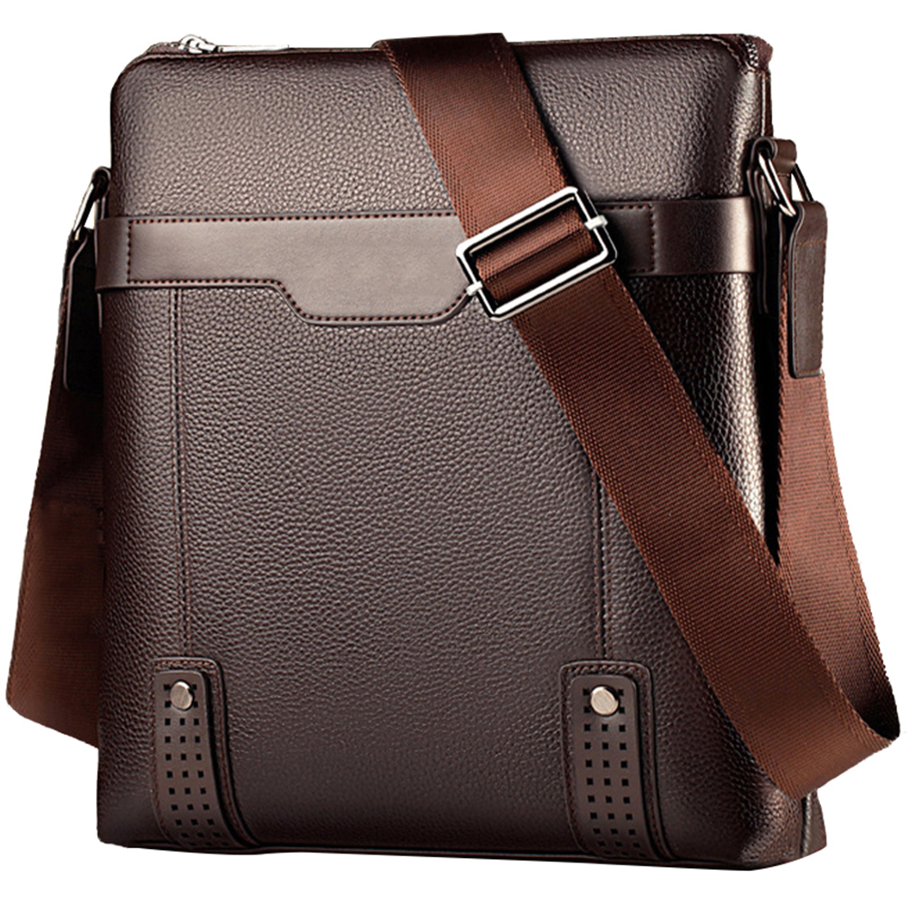 mens faux leather messenger bag