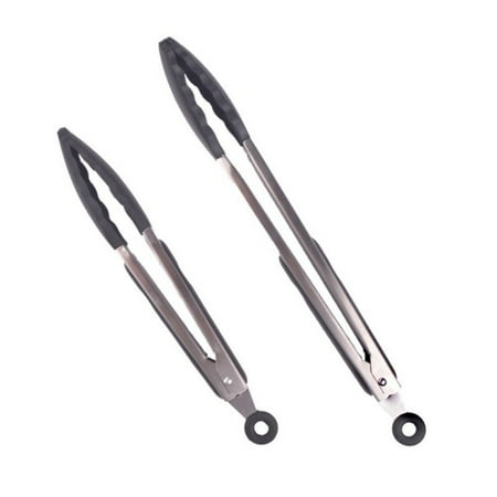 

9 Inch + 12 Inch Outdoor Barbecue Food Clip Two-piece （Black、Blue、Red、Green）