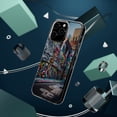 thumbnail image 4 of DistinctInk Hybrid (Acrylic / TPU) Clear Slim Fit Case for Apple iPhone 15 Pro MAX (6.7" Screen) - "Colorful Urban Masterpiece: Bursting Life on Concrete Canvas", 4 of 8