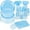 Light Blue, variant on 125 Pcs Orange Party Supplies Set Include Paper Plates Cups Napkins Plastic Knives for 25 Guests Disposable Party Dinnerware for Birthday Wedding Family Picnic