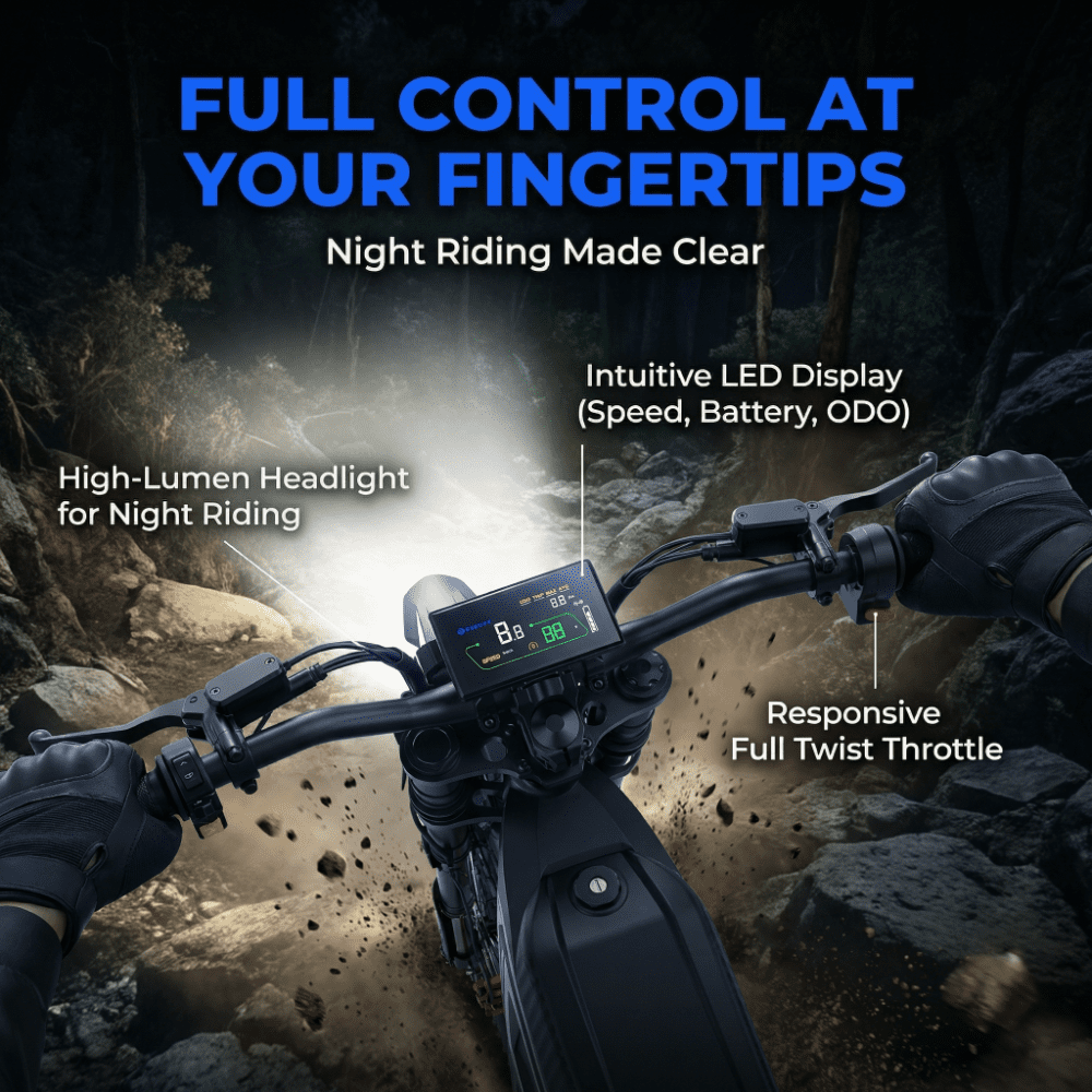 GT63 7500W Electric Dirt Bike for Adults, 50MPH High Speed Off-Road E-Moto