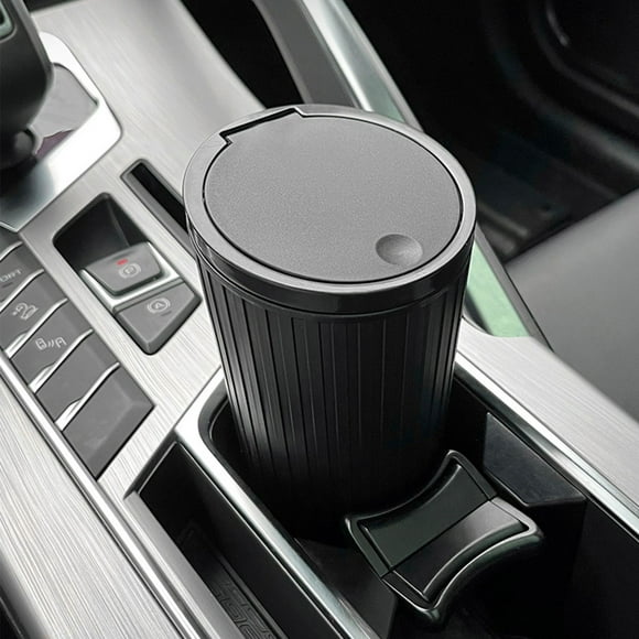 One Click Open Lid Easy To Clean 550ml Small Car Trash Can Mini Storage Box For Car Cup