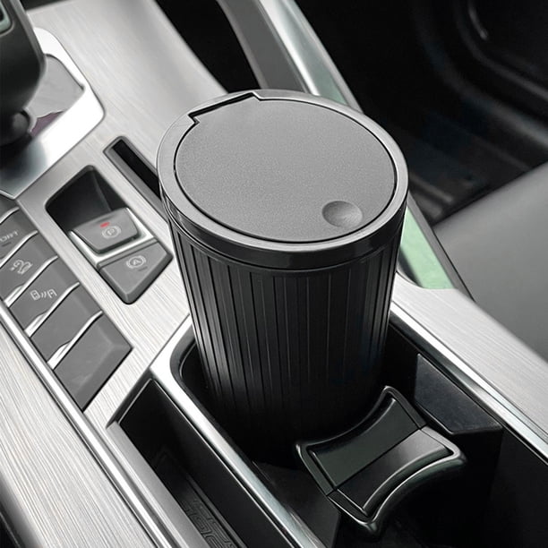 One Click Open Lid Easy To Clean 550ml Small Car Trash Can Mini Storage Box For Car Cup