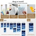 thumbnail image 6 of Navy Blue Ombre Window Privacy Film, Modern Moire Abstract Art Luxury Static Cling UV Sun Blocking Heat Control Window Tint Day and Night, Non-Adhesive One Way Windows Privacy Cover 17.7''x78.7'', 6 of 7