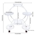 thumbnail image 2 of TFCFL 6 Trays Metal Plant Stand Display Shelf Holder Garden Flower Pot Rack with Wheels White, 2 of 15