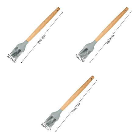 

3pcs Silicone Kitchen Cooking Utensil Heat Resistant Spatula Spoons Whisk Brush Nonstick Cookware Brush