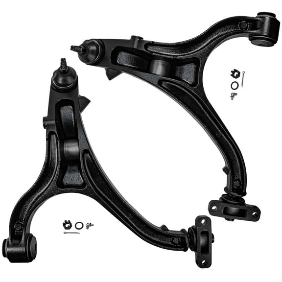 Detroit Axle - 2pc Front Lower Control Arms with Ball Joints for Jeep Grand Cherokee Commander 2005 2006 2007 2008 2009 2010 Lower Control Arms & Ball Joints Pair Set Assembly Replacement