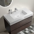 thumbnail image 6 of 36" Walnut and White Melamine Bathroom Vanity for Modern Bathroom, Elevates Design with Storage and Handle-Free Drawers, 6 of 6