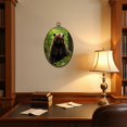 thumbnail image 4 of Canvas Wall Art Majestic Grizzly Bear Forest Sunlight Filtering Trees Oval Framed Canvas Prints Vintage Wall Hanging Decor for Home Cabin Decorations 8.6"x11.4", 4 of 7