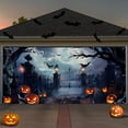thumbnail image 2 of Autumn home decor Halloween Garage Door Banner Background Cloth Banner Halloween Yard Flag, 2 of 7