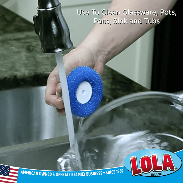 LOLA Plastic Mesh Scourer, Round Dish Pot Scrubber Set for Kitchen - 3  Count, 18 - King Soopers