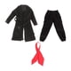 thumbnail image 3 of Figura de acción en miniatura con gabardina a escala 1:12 para figuras masculinas de 6 pulgadas Negro, 3 of 9