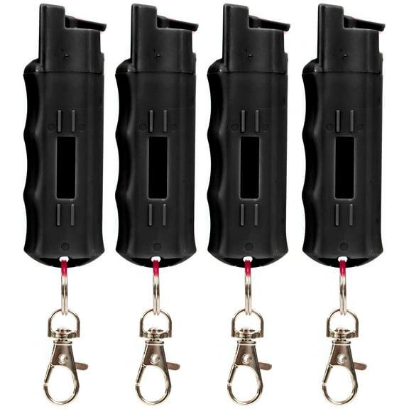 BURN Pepper Spray 1/2oz Black 4 Pack