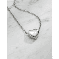 thumbnail image 2 of Dije Corazón Acero Inoxidable Plata Collar Mujer Minimalista Malubero, Plata, 2 of 5