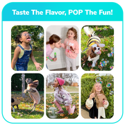 Bubble Lick Variety Flavored Bubbles 4 Pack Cinnamon Roll Watermelon Cookie Cotton Candy USA Made