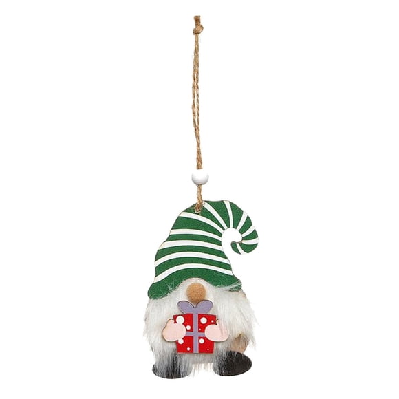 Wosthever Adorno colgante de Navidad, colgante de decoración, muñeco sin rostro de dibujos animados, juguete para fiesta, Favor de diseño, accesorios Kits de decoración para fiestas Verde Wosthever HA069744-02