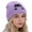 Purple, variant on Adorable Cat Embroidery Knitted Winter Hat Cozy Ear Style For Cold Weather Outdoor Daily Casual White One Size