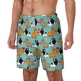 thumbnail image 2 of Uemuo Cute French Bulldog Pattern Mens Swim Trunks Quick Dry Board Shorts with Mesh Lining, Stretch Beach Shorts Quick Dry No-Chafing Board Shorts-Medium, 2 of 9