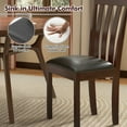 thumbnail image 2 of Canddidliike Dining Chair Set of 2 Upholstered Wooden Kitchen Chairs with Padded Seat and Rubber Wood Frame-Espresso, Dining Chairs, Dining Room Chair for Kitchen, Dining, Bedroom, Living, 2 of 9