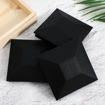 Hemobllo 12Pcs Black Fence Post Protectors Plastic Post Caps for Garden and Porch with Screws Included