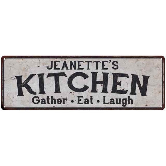 JEANETTE's Kitchen Rustic Chic Decor Gift 6x18 Sign 106180051934