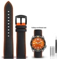 thumbnail image 3 of Correa de reloj de silicona y nailon para la serie Seiko PROSPEX, correa de lona de caucho resistente al agua para deportes al aire libre, 20 mm, 21 mm y 22 mm, 3 of 5