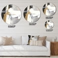 thumbnail image 5 of Designart "Harmony of Marble Black and Gold VI" Abstract Marble Metal Round Wall Art Prints, 5 of 5