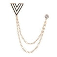 thumbnail image 3 of Broche para hombre, Pin para traje, cadenas colgantes, broche de boda de aleación, Pin para sombrero de esmoquin Oro Yuyangstore Broche de traje para hombre, 3 of 8