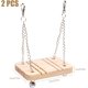 thumbnail image 2 of 2 juegos de columpios para hámster, columpio de madera para hámster, jaula para animales pequeños con cadena, juguetes deportivos cortos para conejillos de indias y hámster dorados -9 x 7 x 1 cm Sincero Electrónica, 2 of 5