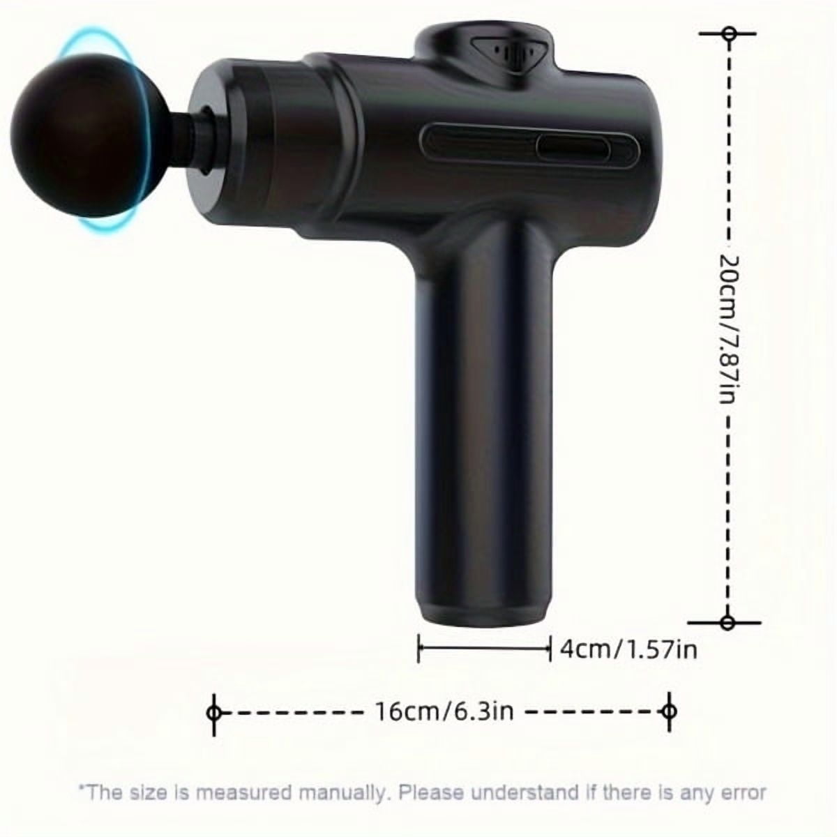 Olurrisa Percussion Massage Gun for Recovery, Deep Tissue Muscle Massager with 8 Heads & Adjustable Speed, Black