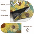 thumbnail image 6 of 3'x5' Rug for Living Room Bedroom, Spring Daisy Washable Area Rugs Non-Slip Carpet Mats, Green Rustic Botanical Brown Yellow Florals Indoor Low Pile Area Rug Runner for Kitchen, Mudroom, 6 of 8