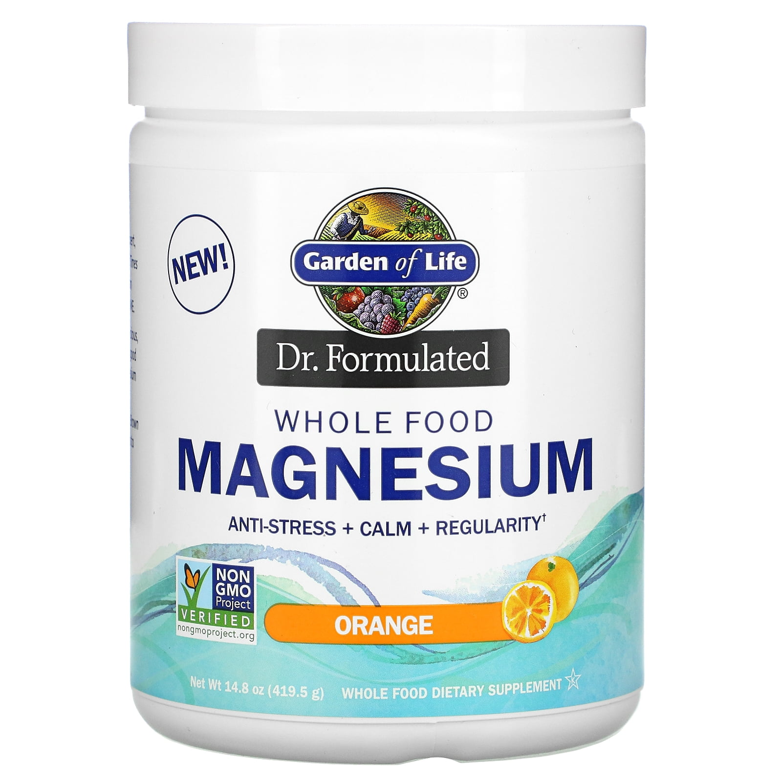 Dr. Formulated, Whole Food Magnesium Powder, Orange, 14.8 oz (419.5 g