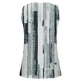 thumbnail image 5 of Wycnly Womens Tank Tops Elastic Waist Smocked Swing Tunic Vest Tops Summer Fashion Geometric Print V-Neck Sleeveless Shirts Blouse Black m, 5 of 5