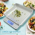 thumbnail image 3 of 4.4lb Food Scale Digital Kitchen Scale LCD Display Scale Weight G OZ GN CT for Baking Cooking Jewelry Stainless Steel Portable Food Scale 0.1g Precise, 3 of 7