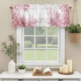 thumbnail image 3 of Landscape Painting Window Valance Curtain Pink Tree Riverside Rod Pocket Short Curtain for Living Room, Bedroom & Kitchen Window Decor 42x18in, 3 of 8
