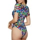 thumbnail image 2 of Fotbe Colorful Tie Dye Stained Glass 2 Body de Mujer con Cuello Redondo y Mangas Cortas, Sin Mangas Ajustado, Suave, Cómodo y Básico-Medium, 2 of 7