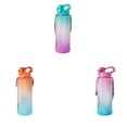 thumbnail image 2 of Botella de agua Yuarrent Gradiente Tapa que rebota Hervidor portátil Gran capacidad Rosa PETG-2000ML, 2 of 6