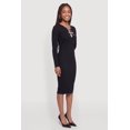 thumbnail image 2 of Women's Double Rhinestone Bow Keyhole Midi Dress, 2 of 3