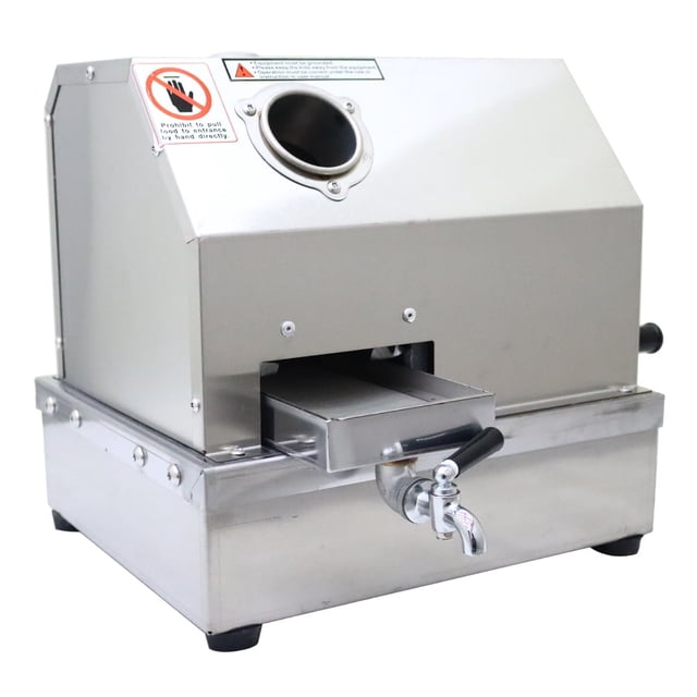 INTBUYING Manual Sugar Cane Juicer Machine Sugar Cane Juicer Squeezer 3 Rollers Stainless Steel