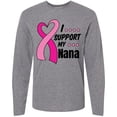 thumbnail image 3 of Inktastic Breast Cancer Awareness I Support My Nana with Pink Ribbon Long Sleeve T-Shirt, 3 of 5