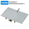 thumbnail image 4 of Placa de Conexión a Tierra de Acero, HDG, con Conector de Entierro Directo 5/8 Listado por UL, 16" x 10" x 1/4" para Sistema de Varilla de Conexión a Tierra Protección contra Rayos, 4 of 7