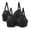 #1_Black, variant on 2 Pc Womens Lace Sexy Bras Front Closure Wireless Bra Adjustable Lace-Up Brassiere Non-Slip Anti-Sagging Seamless Bralettes Workout Yoga Bra Everyday Bras