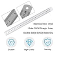 thumbnail image 4 of Stainless Steel Metal Ruler 30CM Straight Ruler Measurement Double Sided for Sewing Foot Sewing & School Stationery, 4 of 9