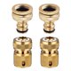 thumbnail image 1 of Conector de manguera de jardín de 4 piezas de 1/2 pulgada y 3/4 pulgada de tamaño Conector de manguera 2 en 1 y 1/2 pulgada, 1 of 5