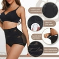 thumbnail image 4 of WSBArt 2 Pack Tummy Control Panties for Women Slimming Body Shaper Waist Trainer, High Waisted Shapewear Compression Underwear Stomach Girdle, Black+Nude, L, 4 of 8