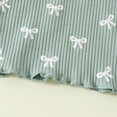 thumbnail image 6 of Spring Outfit Toddler Girl 2T Girls Outfits 2 Piece Cute Bow Print Short Sleeve Top And Shorts Casual Playwear Loose Fit Girls' Clothing Sets, 6 of 9