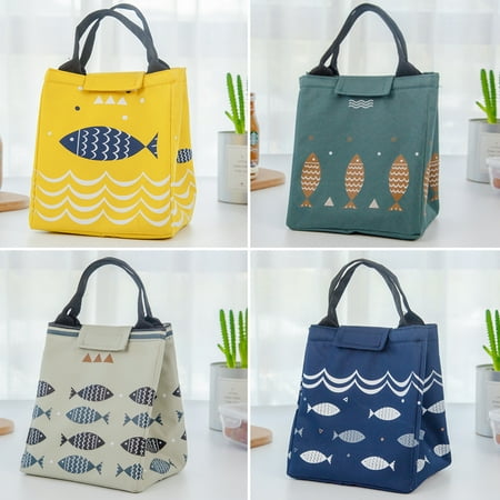Lunch Box Bags Outgeek Lunch Bag Waterproof Portable Thermal Oxford Lunch Tote Bag Outdoor Picnic School Work Lunch Box with Handle for Women Men Boys Girls Kids ()