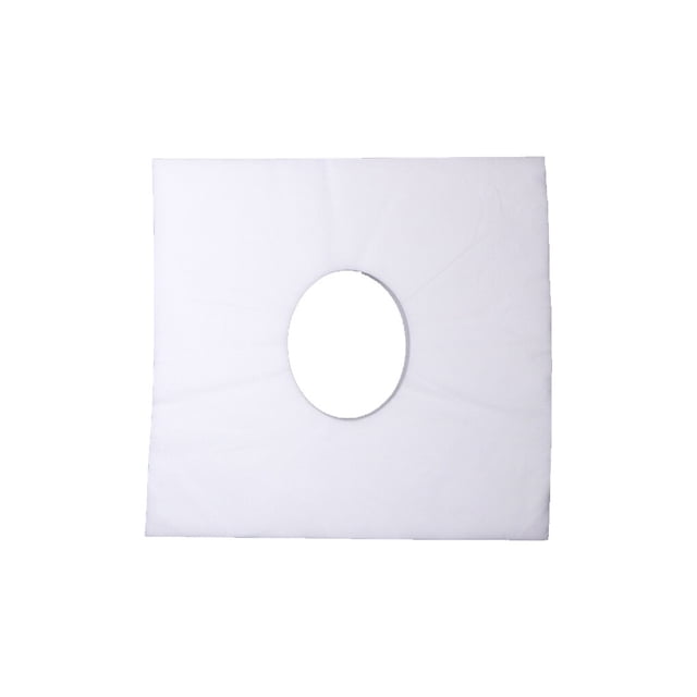 Jumpingount 100 piezas Toalla de un solo Funda de almohada para tumbarse Agujeros no tejidos de un solo Almohadilla de superposición masajeadores Blanco oh agujero