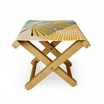 Society6 Mirimo Two Palm Leaves Yellow Folding Stool